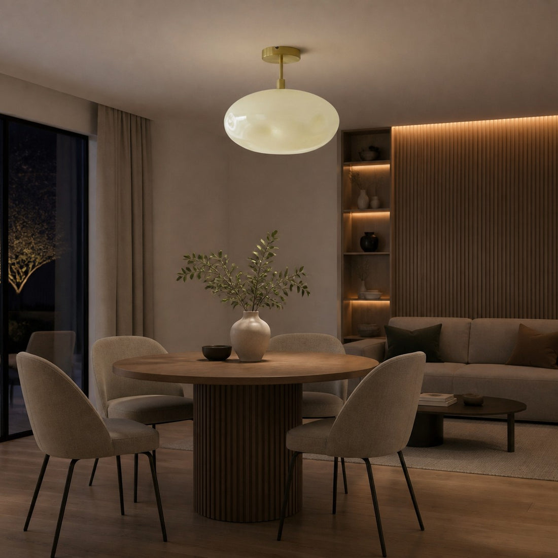 Orra Ceiling Lamp – Sculptural Globe Design Modern Minimalist Versatile for Living Room