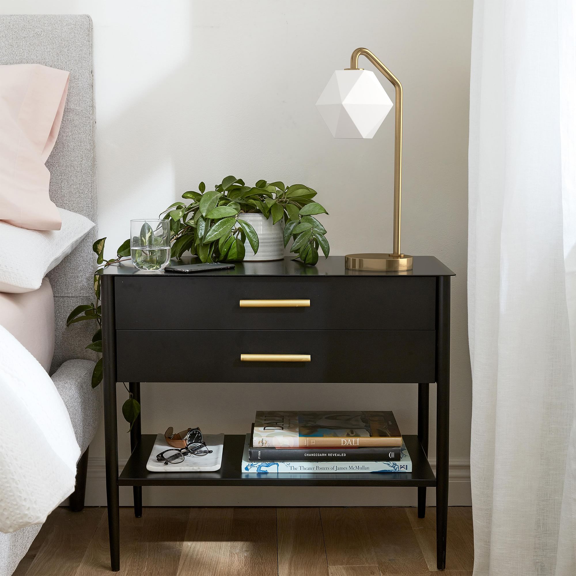 Talvior Luminous Geometric Faceted Glass Table Lamp