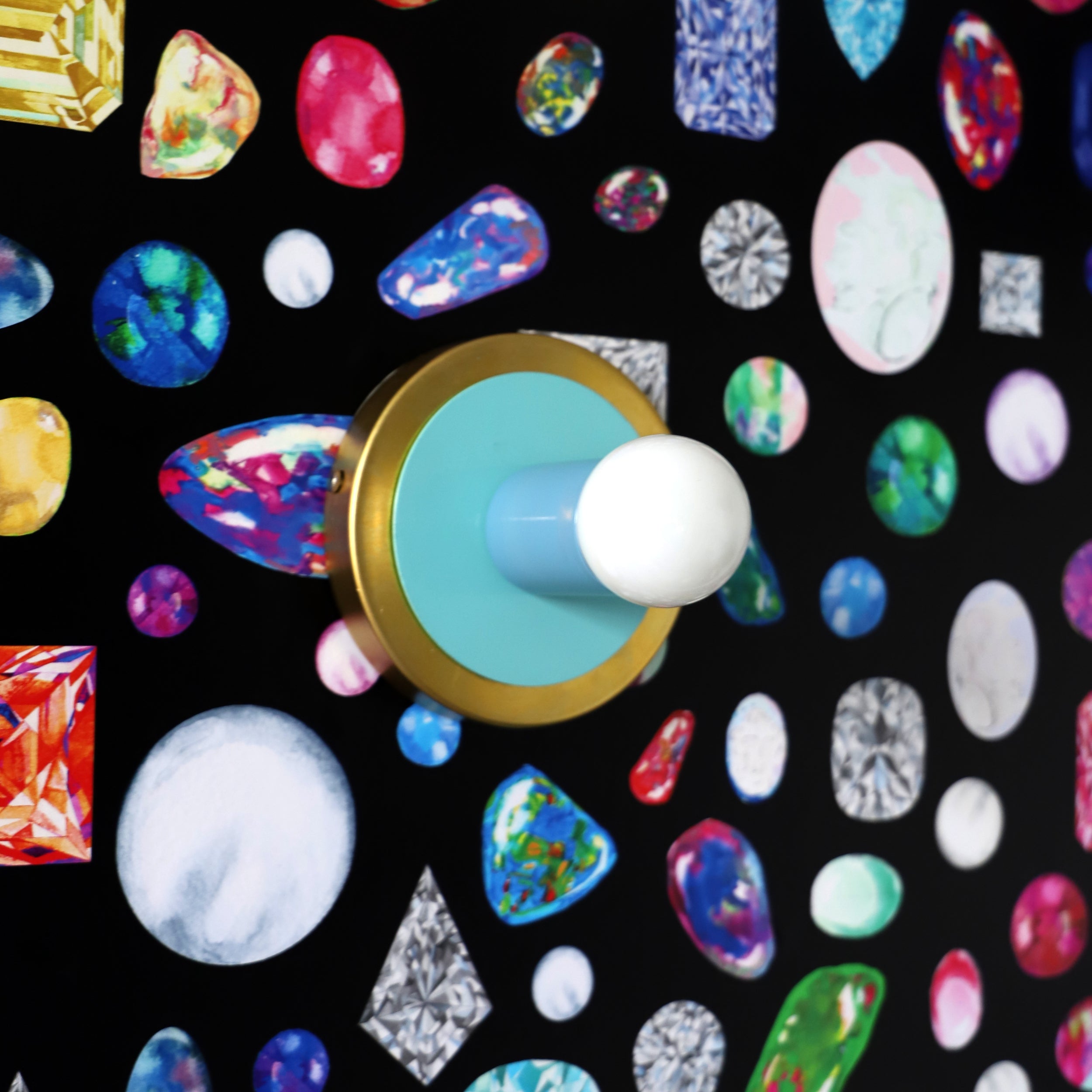 Colorful Wall Sconce - Modern Brass & Chrome Accent Lighting Fixture