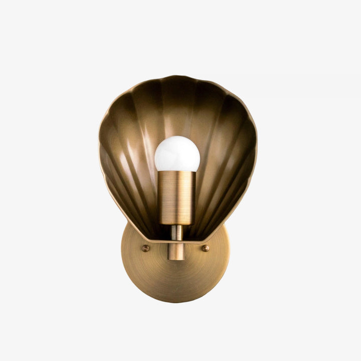 Luminara Modern Art Deco Scalloped Shell Wall Sconce – Hallway & Bedroom Accent Lamp