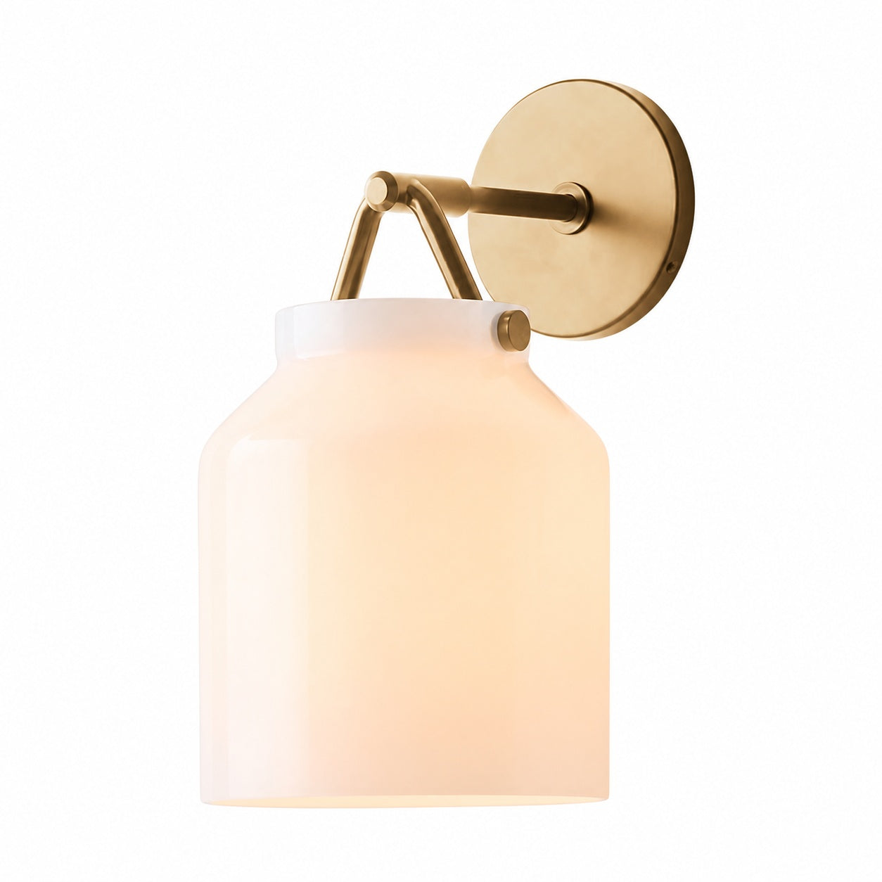 Hanton Modern Minimalist Brass and Glass Sconce – Damp Rated for Bathrooms