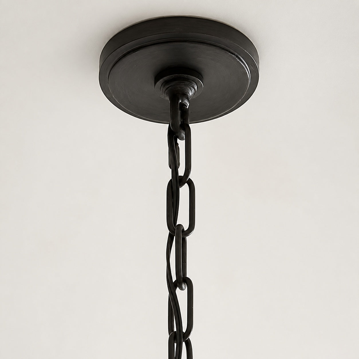 Reticula Open Iron Frame Chandelier - Indoor and Outdoor Hanging Light for Dining Room Living Room Entry