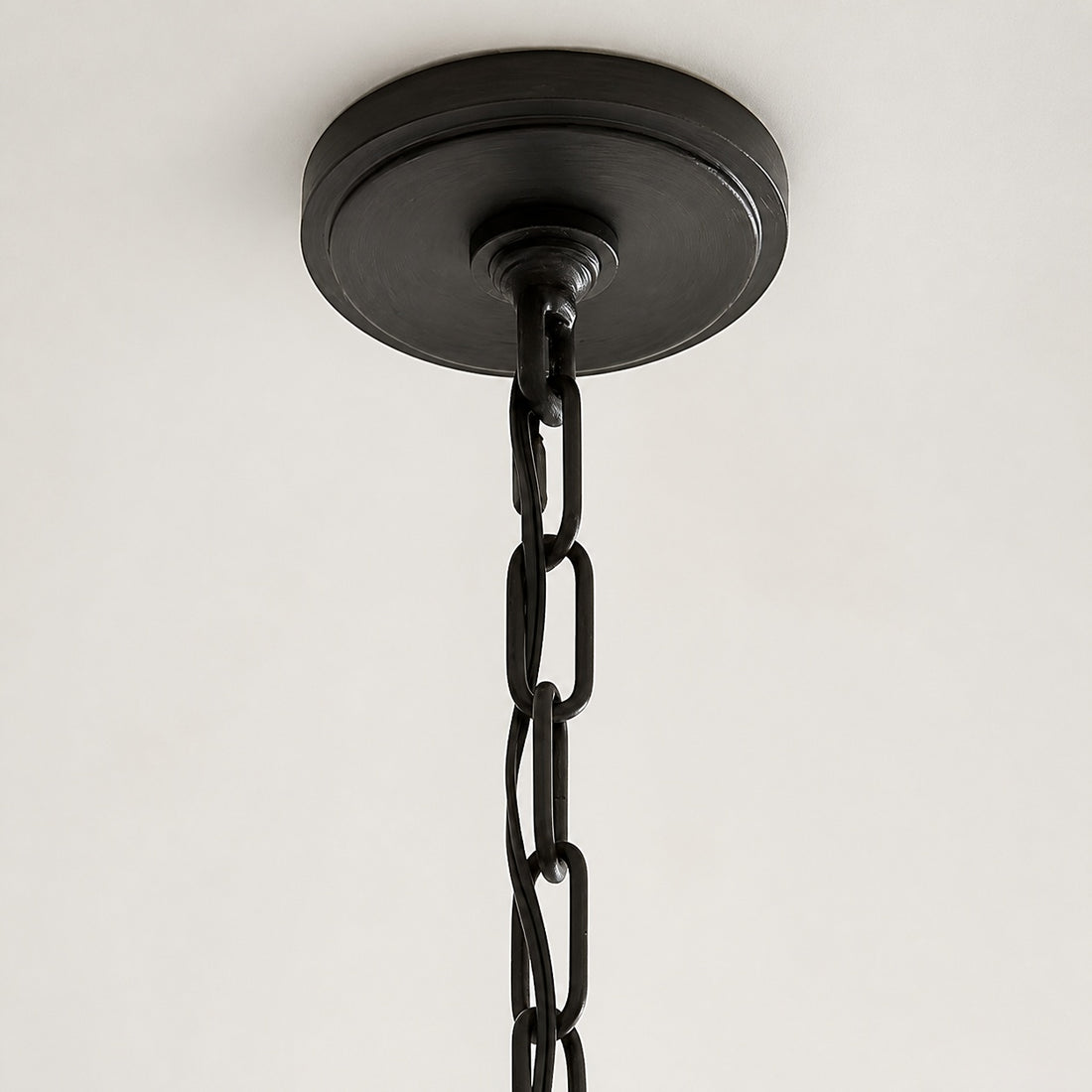 Reticula Open Iron Frame Chandelier - Indoor and Outdoor Hanging Light for Dining Room Living Room Entry