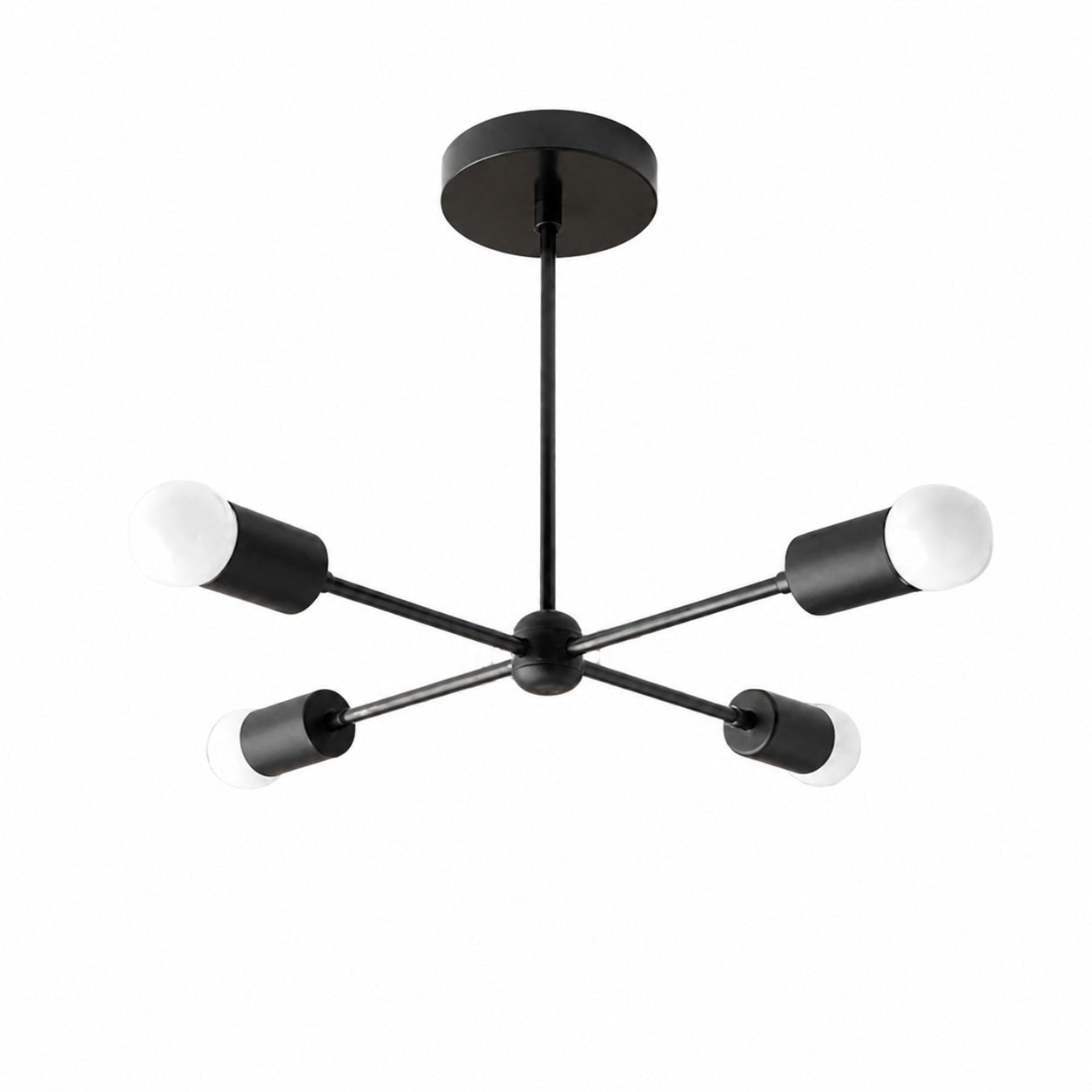 Mobilux Line Mid Century Gold Sputnik Chandelier - Geometric Brass Fixture