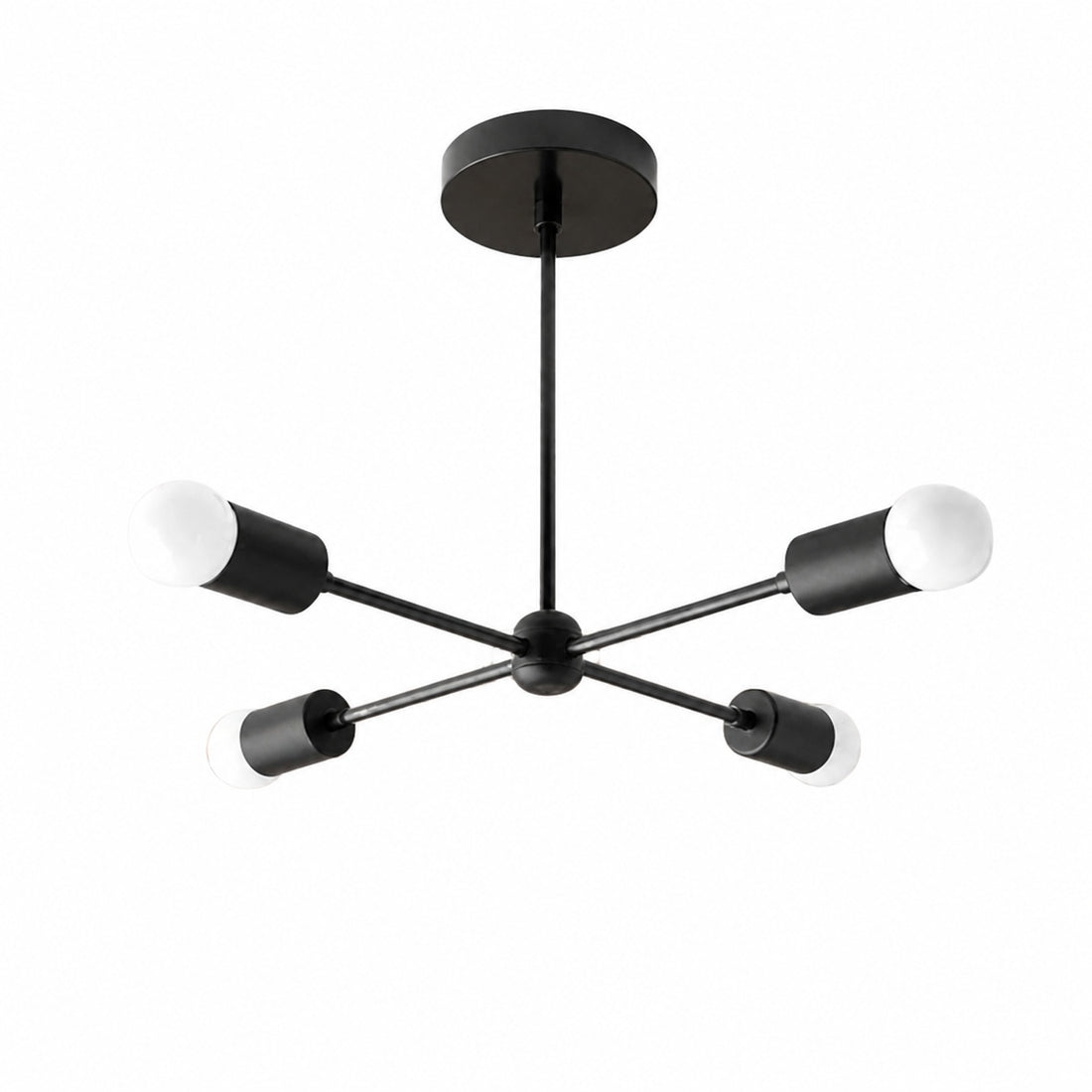 Mobilux Line Mid Century Gold Sputnik Chandelier - Geometric Brass Fixture