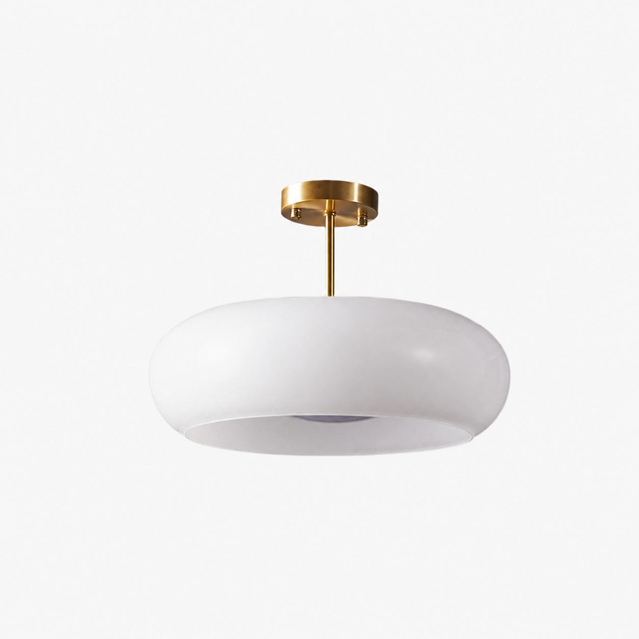 Bauvia Modern Round Glass Ceiling Lamp Clean Bauhaus Look Comfortable Ambient Lighting N63