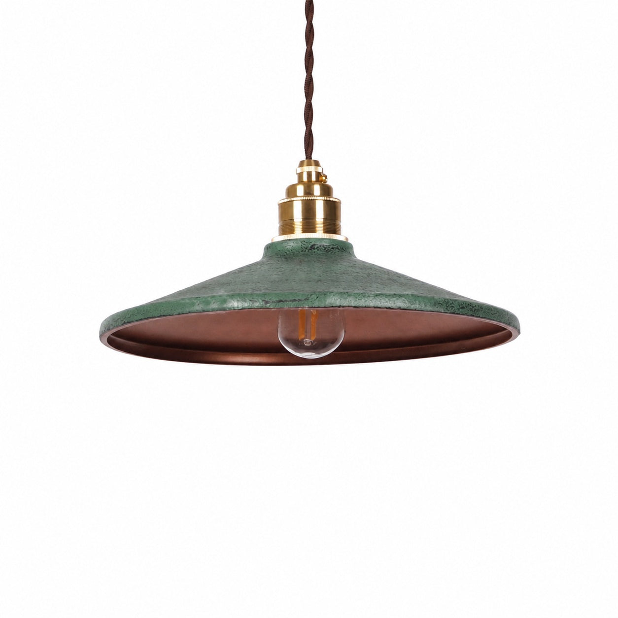 Rustic Saucer Shade Pendant Light
