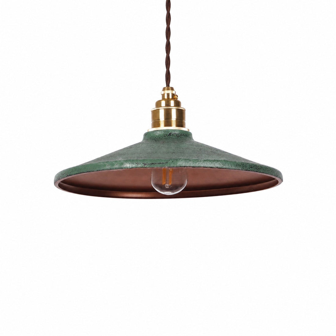 Rustic Saucer Shade Pendant Light