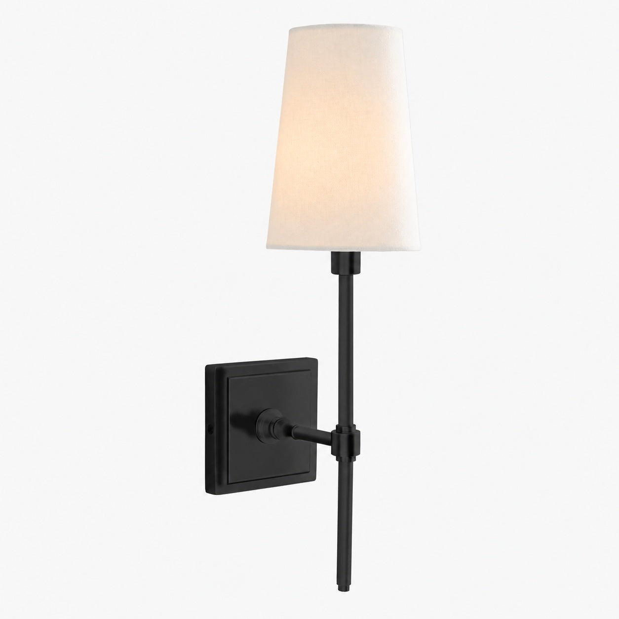 Derlina White Linen Shades Wall Lamp – Retro Metal Multi-Head Lighting Fixture