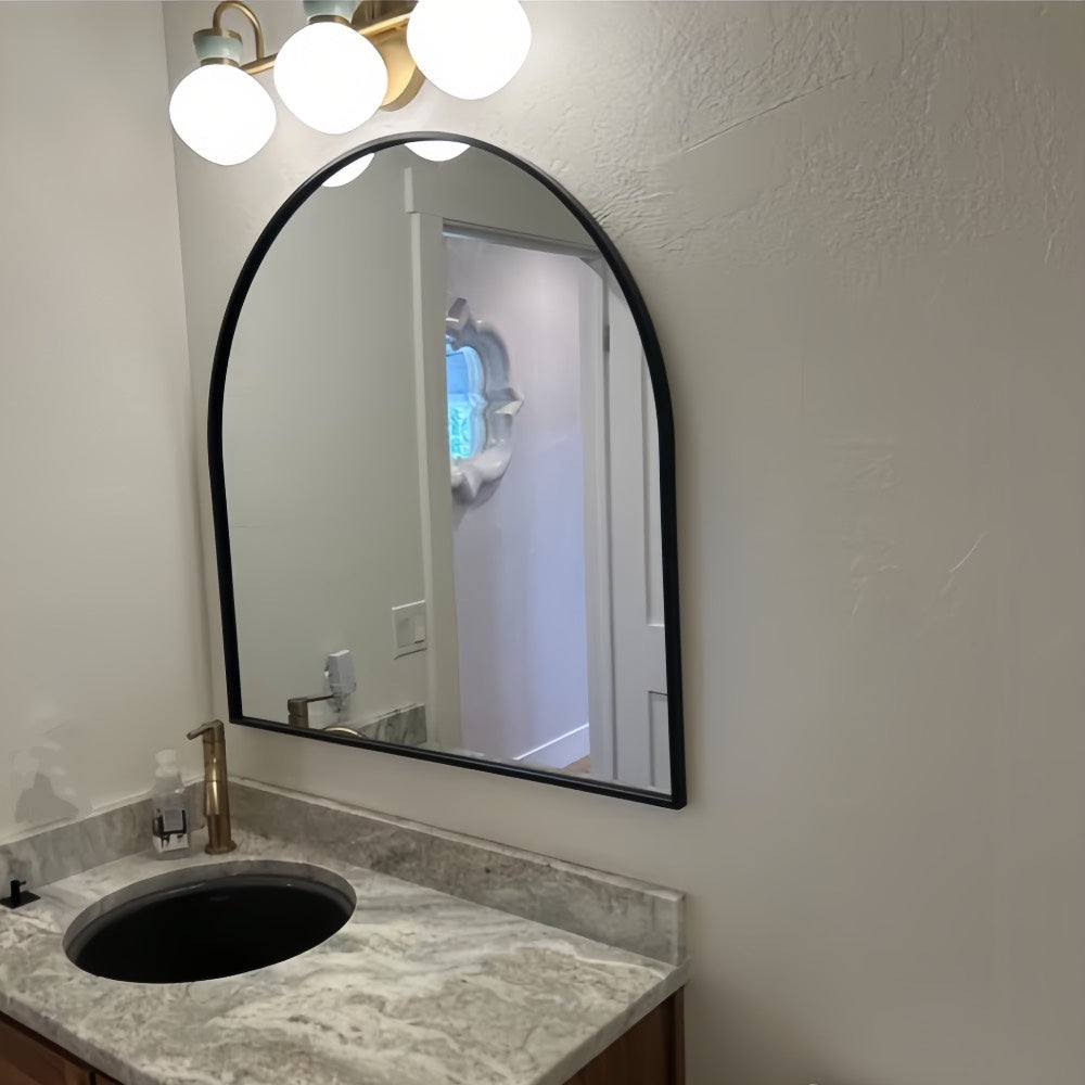 Lucy Brass Vanity Wall Light - Cased Opal Glass Bathroom Sconce