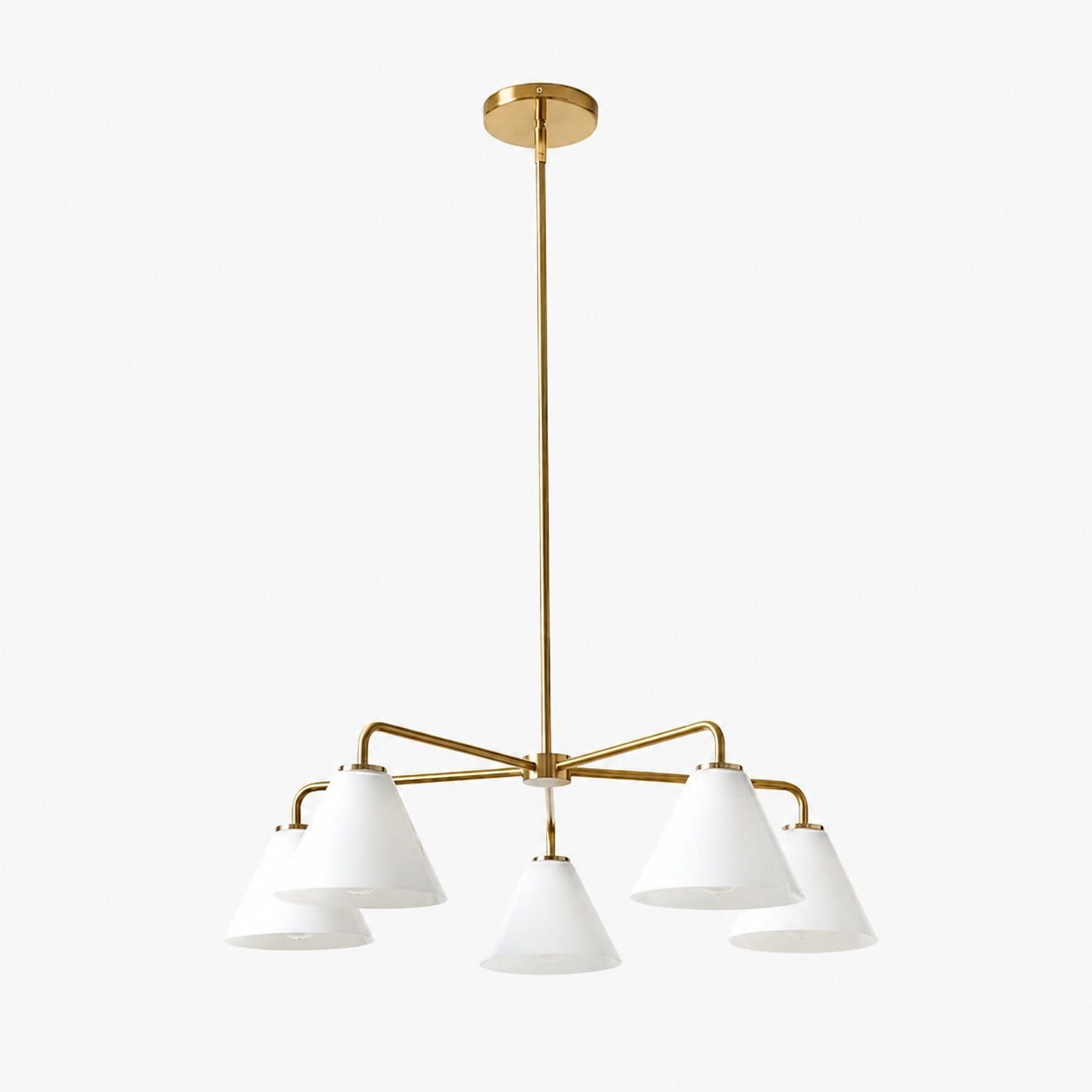 Conica Sculptural 5-Light Cone Chandelier - Modern Glass Lighting for Home
