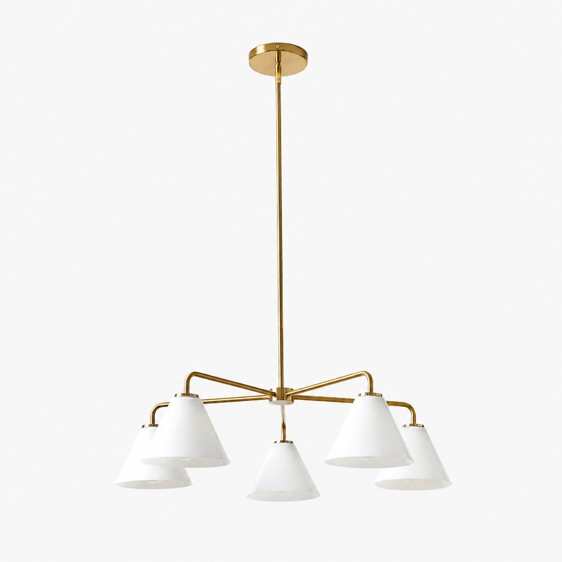 Conica Sculptural 5-Light Cone Chandelier - Modern Glass Lighting for Home