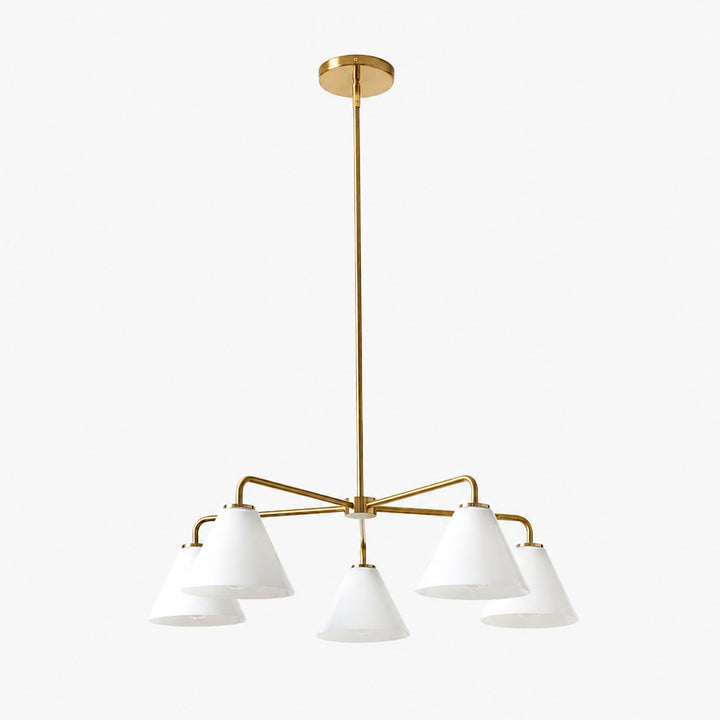 Conica Sculptural 5-Light Cone Chandelier - Modern Glass Lighting for Home