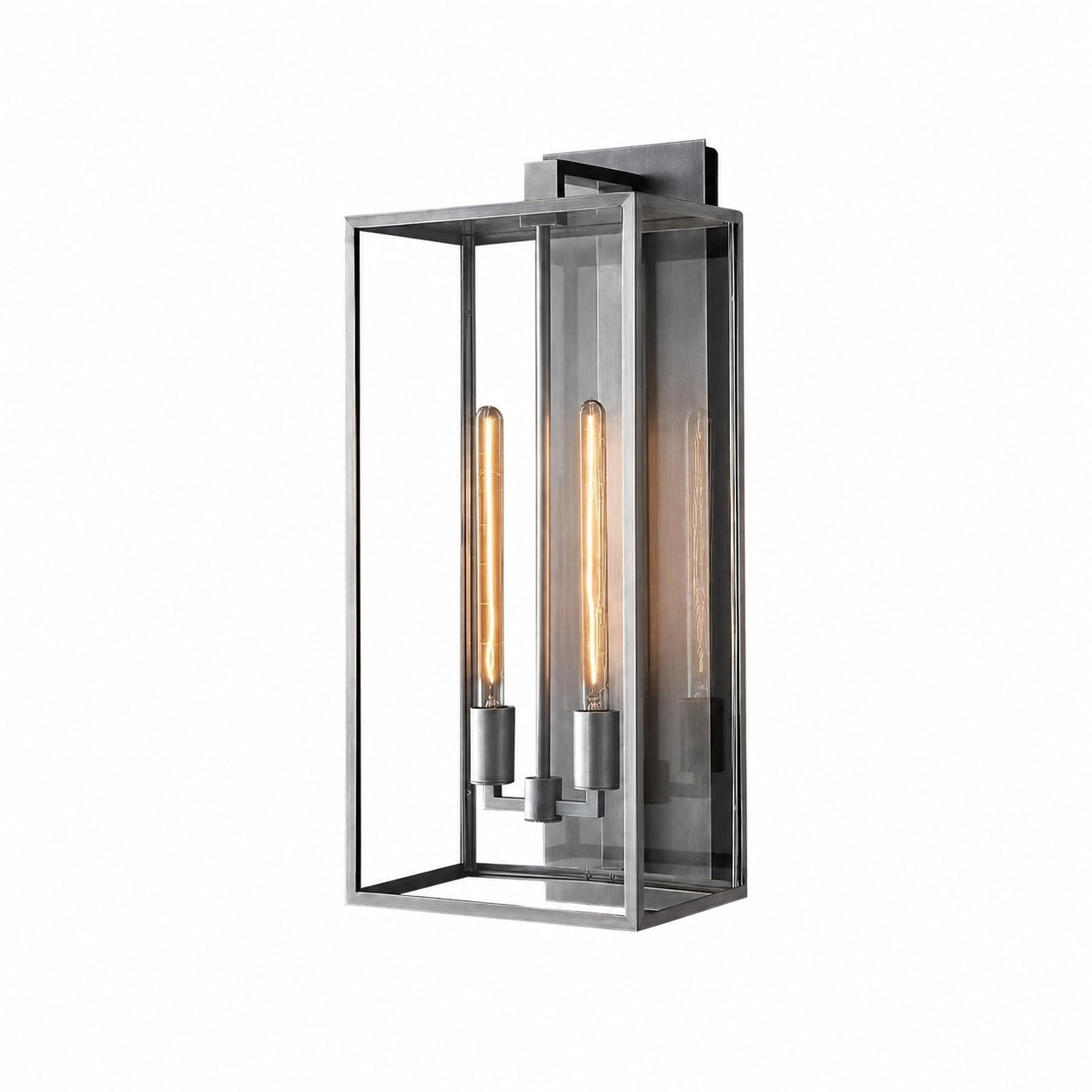 Classic Beckman Vintage Wall Sconce - Steel & Glass Linear Design