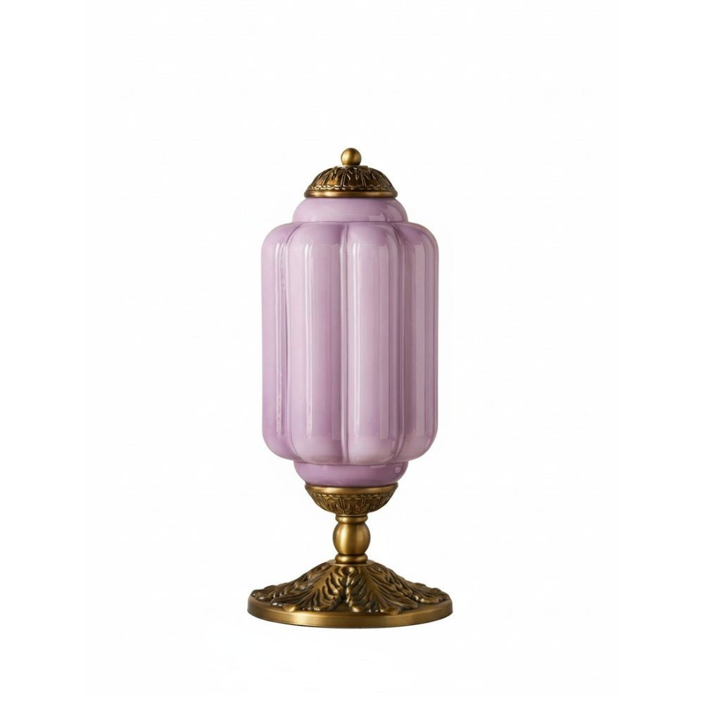 Retro Eloise Milk Glass Table Lamp for Bedroom Decor