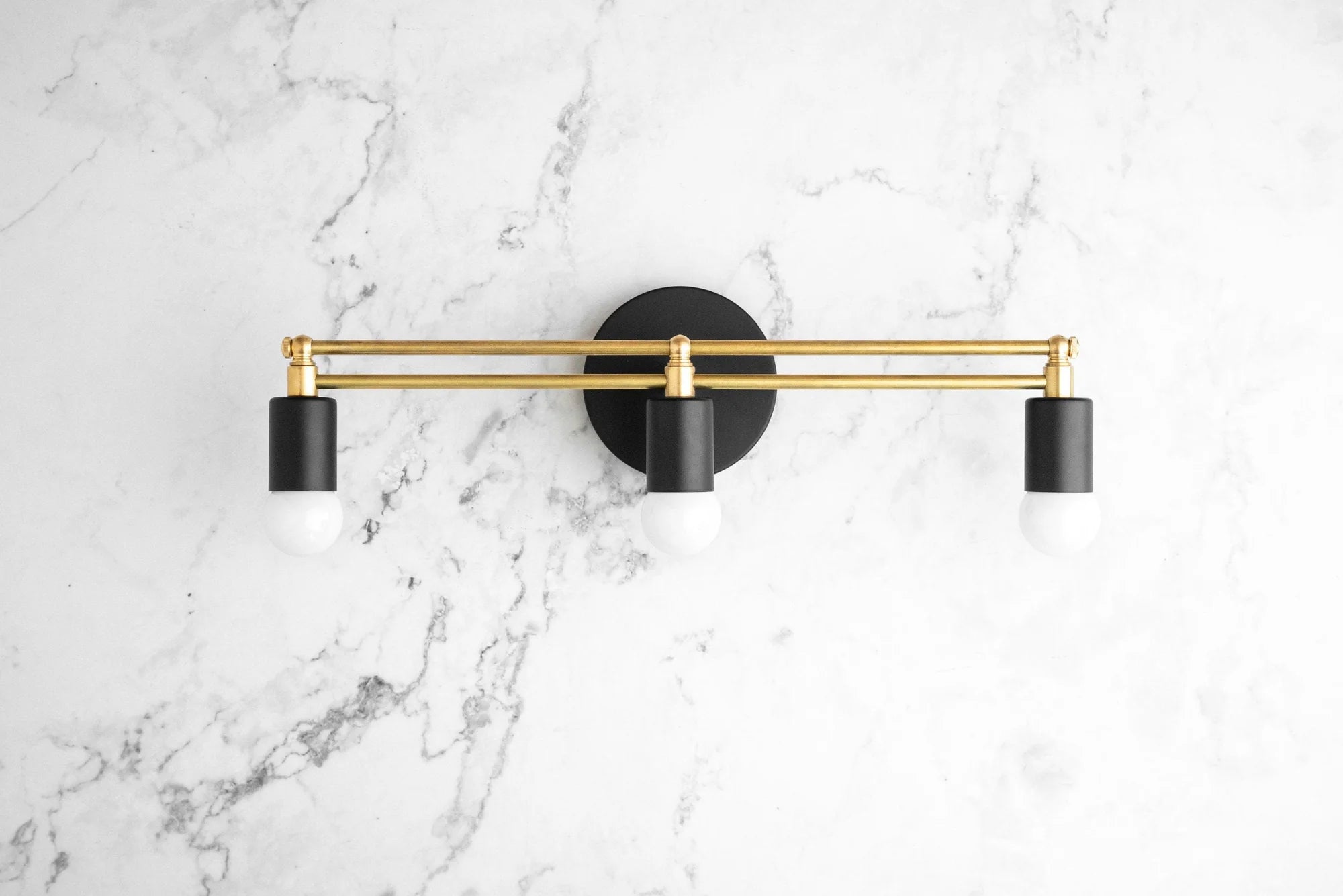 Lumen Elegant Multi Light Vanity Fixture – Art Deco Inspired Bathroom Wall Lamp
