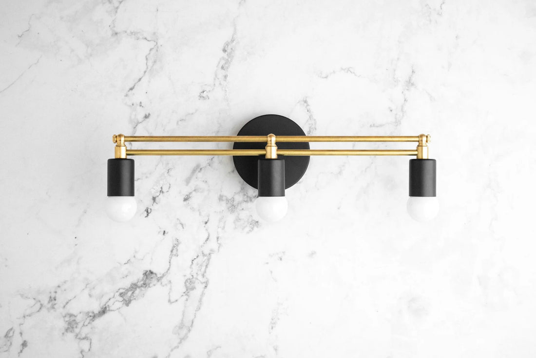 Lumen Elegant Multi Light Vanity Fixture – Art Deco Inspired Bathroom Wall Lamp