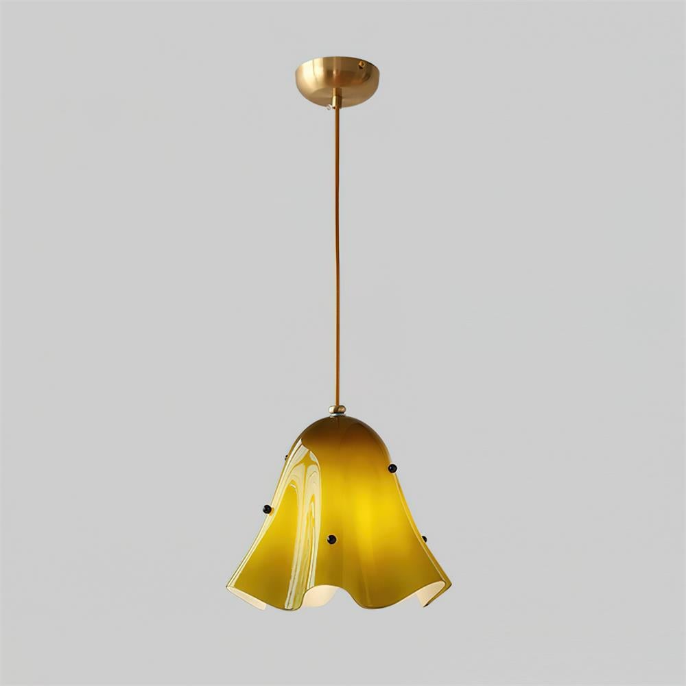 Bellina Artistic Glass Pendant Light - Modern Bloom Inspired Hanging Ceiling Lamp