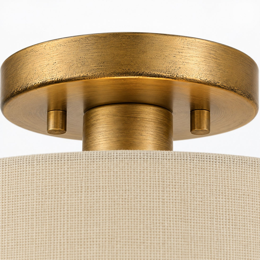 Dumora gold canopy and fabric drum close-up