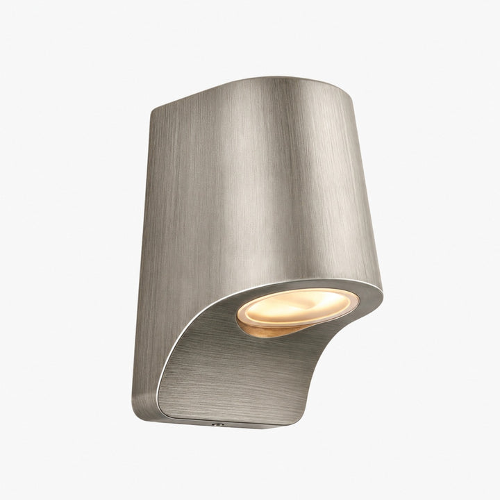 Rivathis Minimalist Metal Pewter Wall Lantern — Stylish Porch Fixture Ideal for Entry or Garden