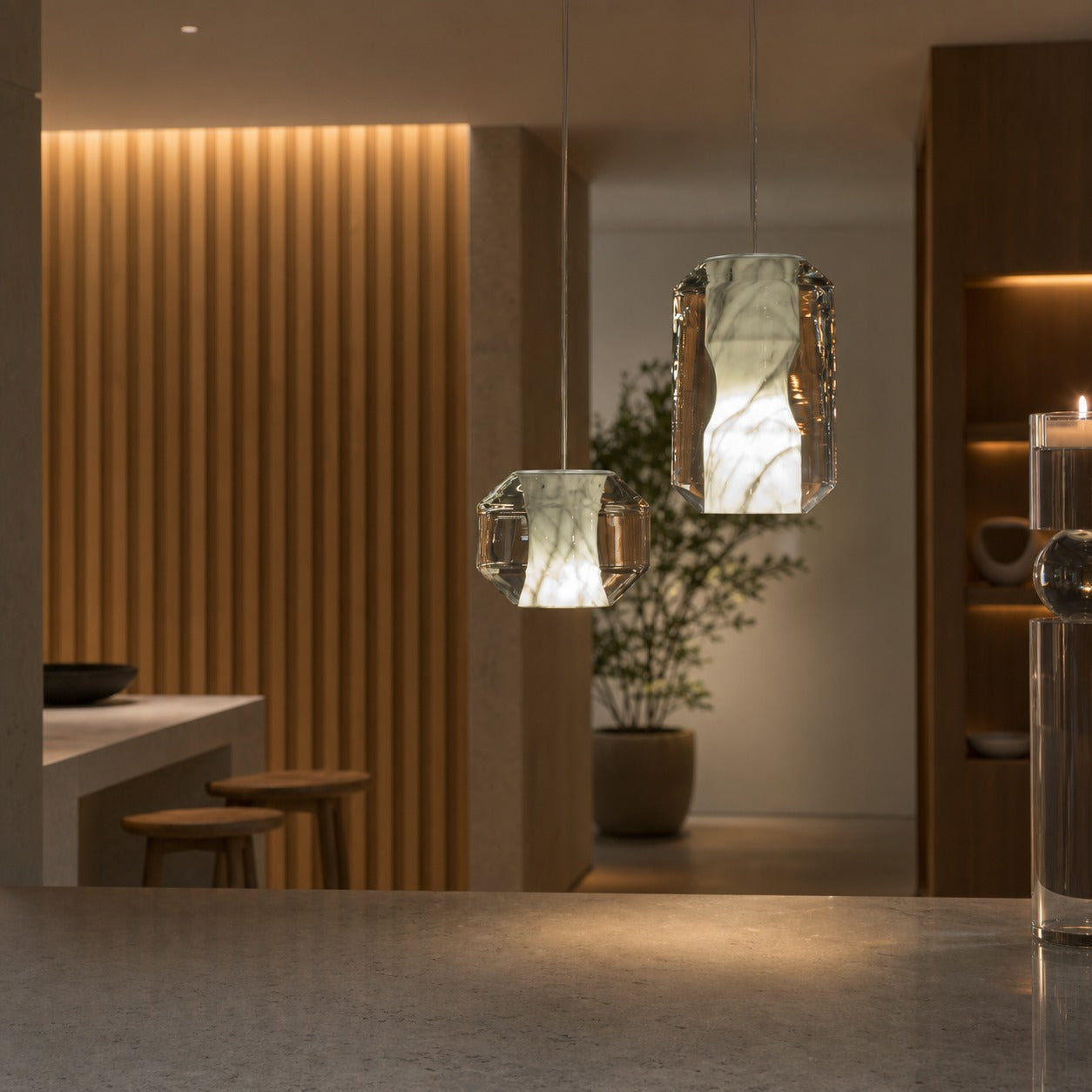 Glass Alabaster Pendant Lamp