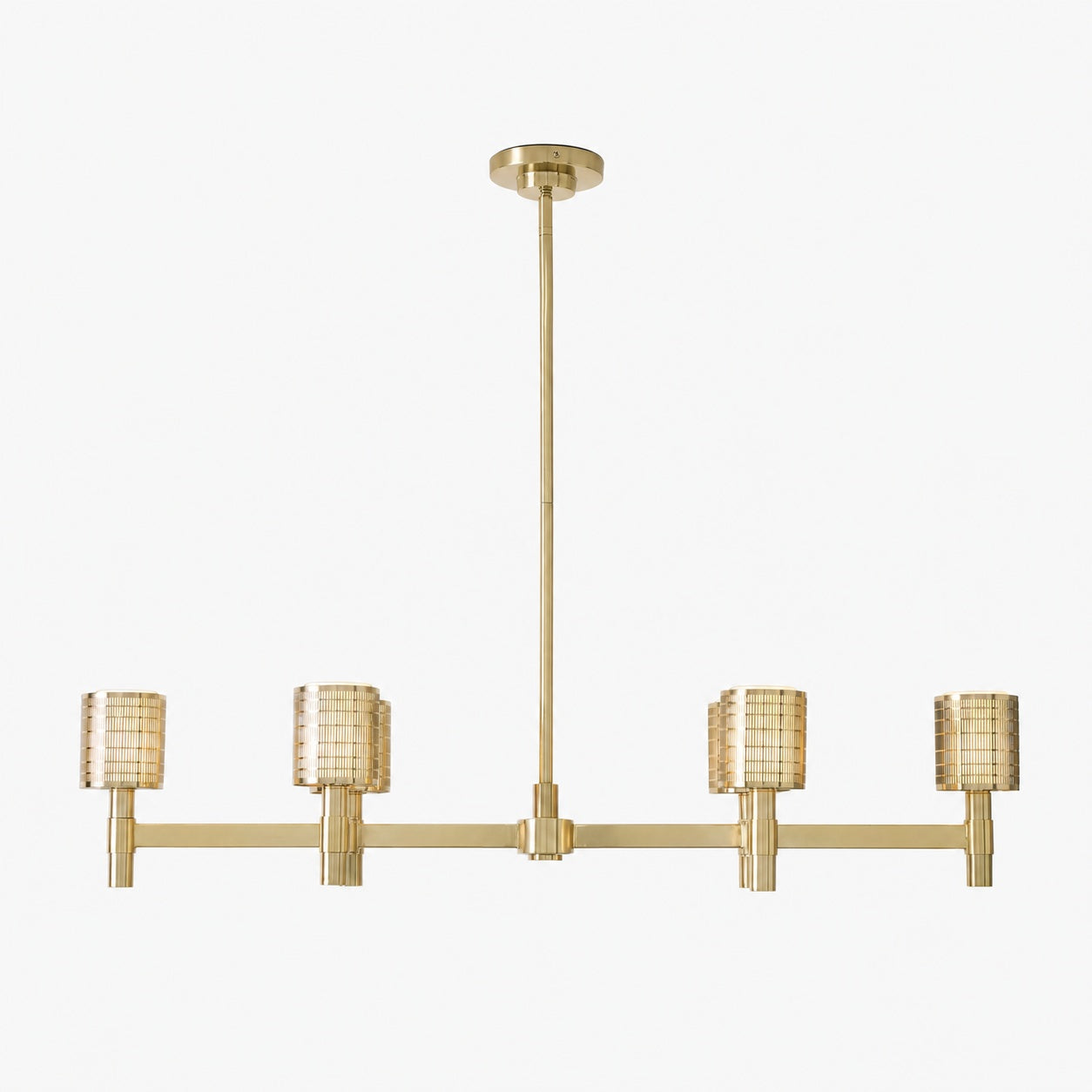 Galvia Champagne Bronze 6-Light Chandelier - Metal Adjustable