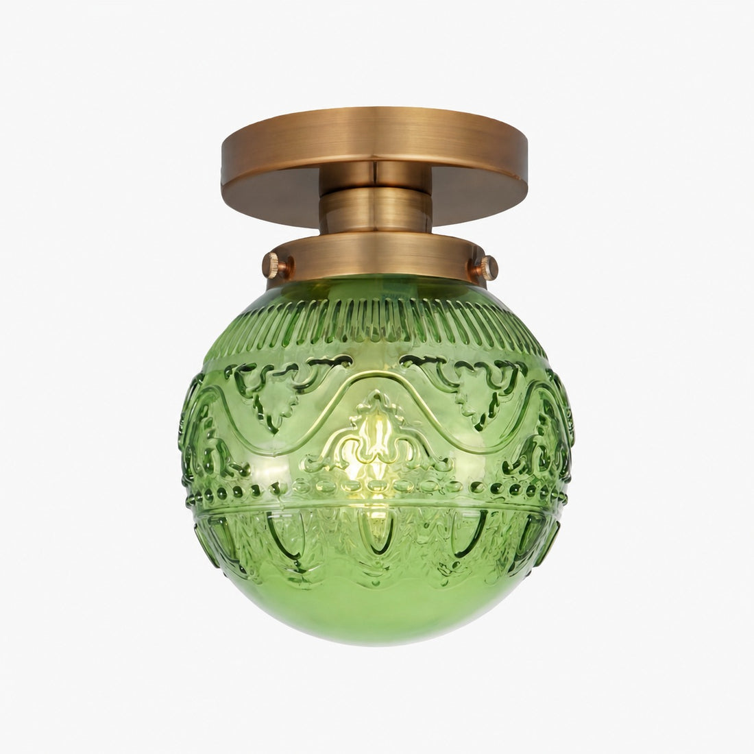Naveliro Sphere Glass Flush Mount Ceiling Light - Timeless Design for Living Room and Kitchen