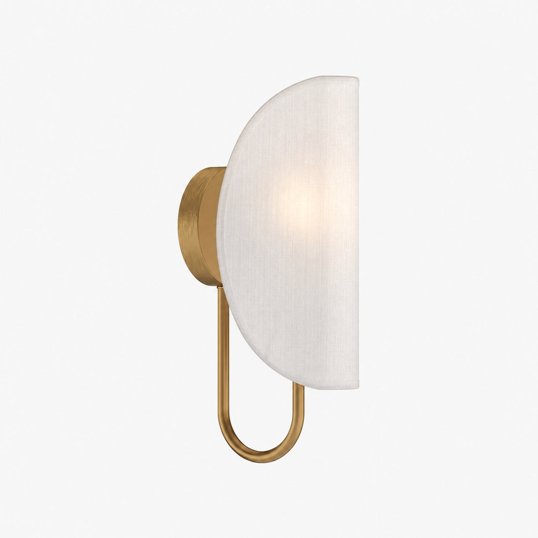 Minimalist Modern Wall Light with Brass or Fabric Shade for Ambient Lighting