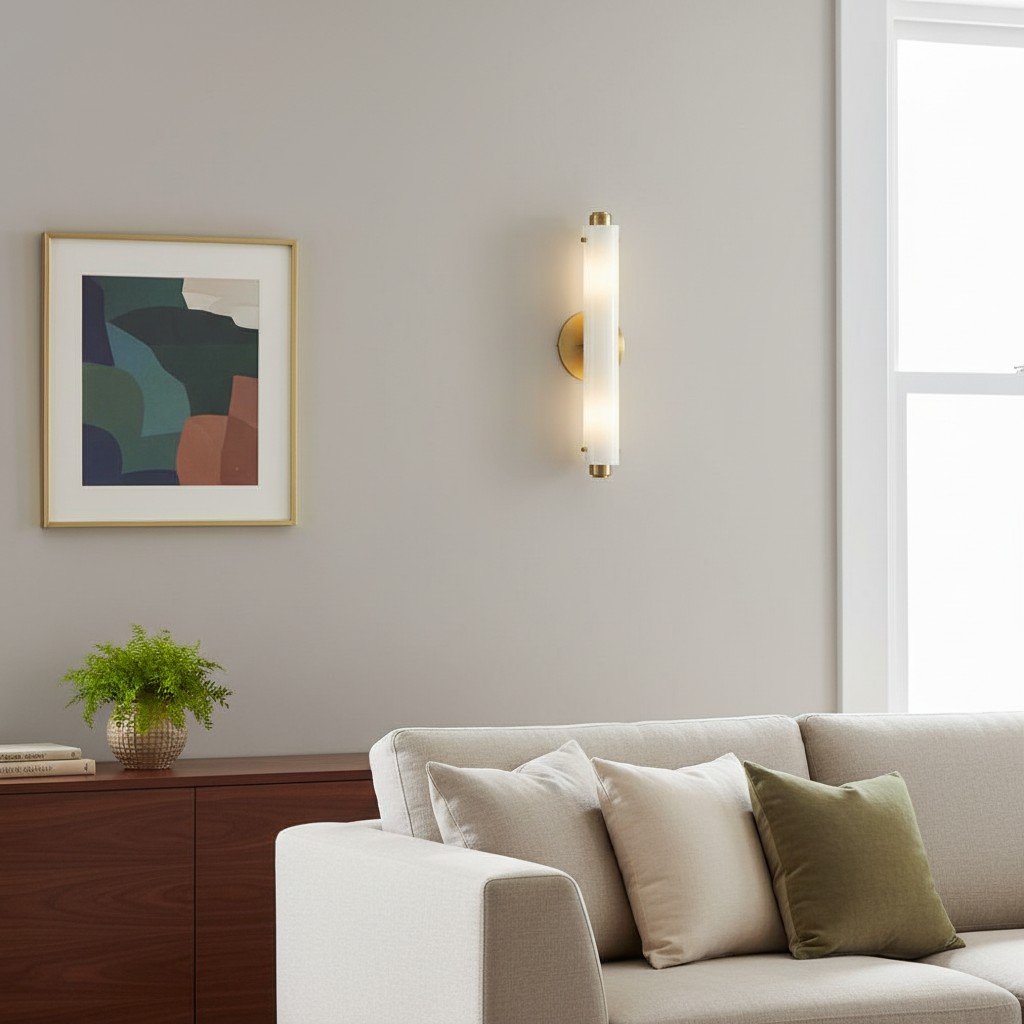 Vilonass Modern Glass Wall Sconce - Elongated Minimalist Design for Indoor and Outdoor Spaces