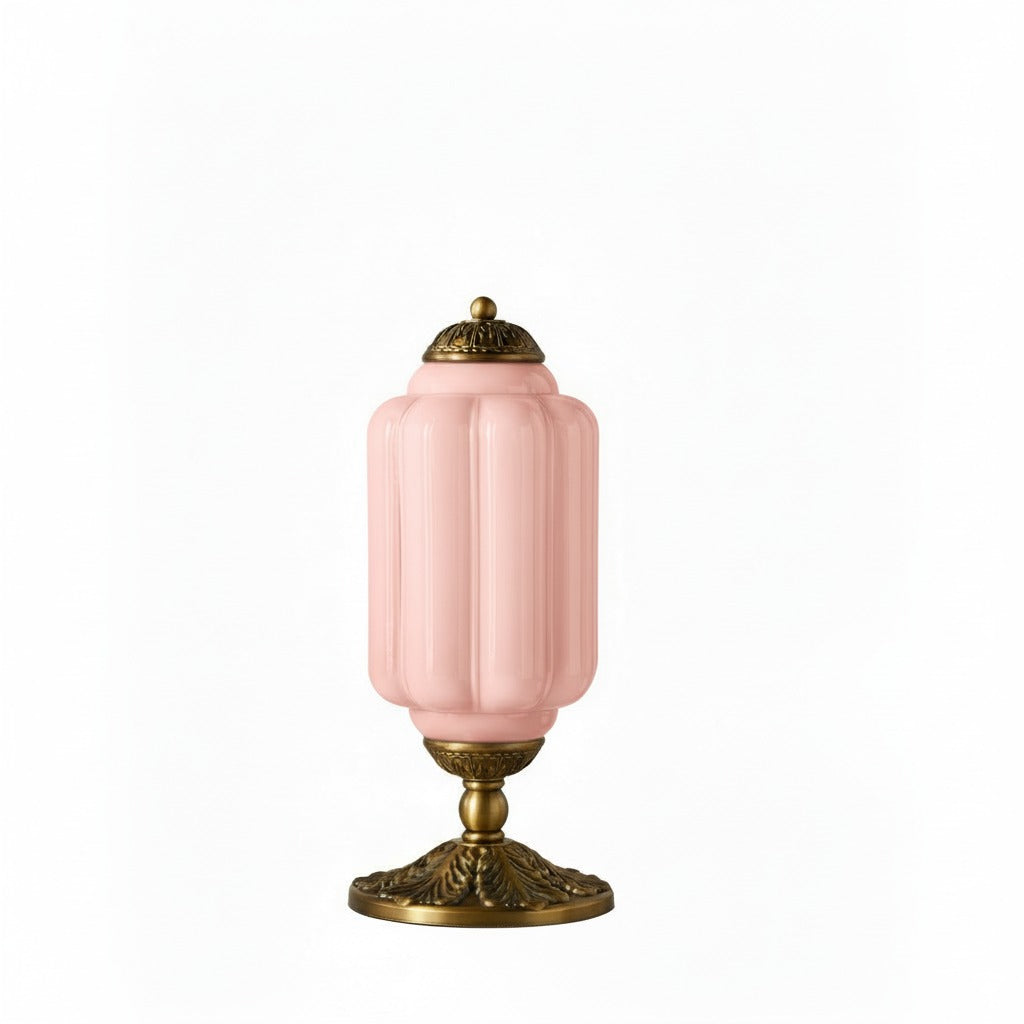 Retro Eloise Milk Glass Table Lamp for Bedroom Decor