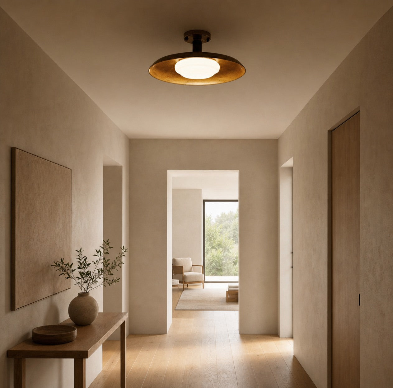 Pot-Lid Style Flat-Panel Ceiling Light