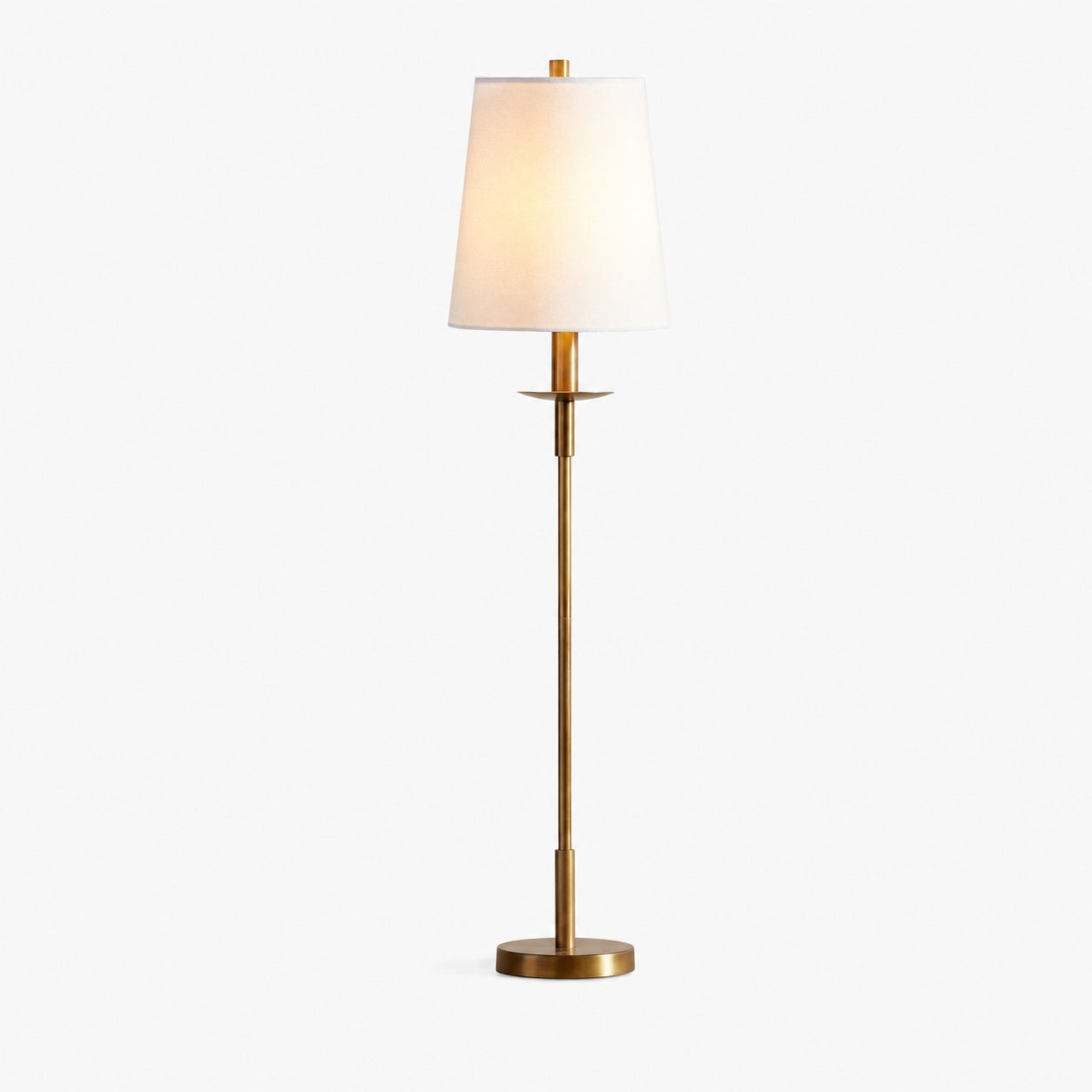 Rowan Modern Iron Table Lamp - Industrial Farmhouse Linen Bedside Reading Light