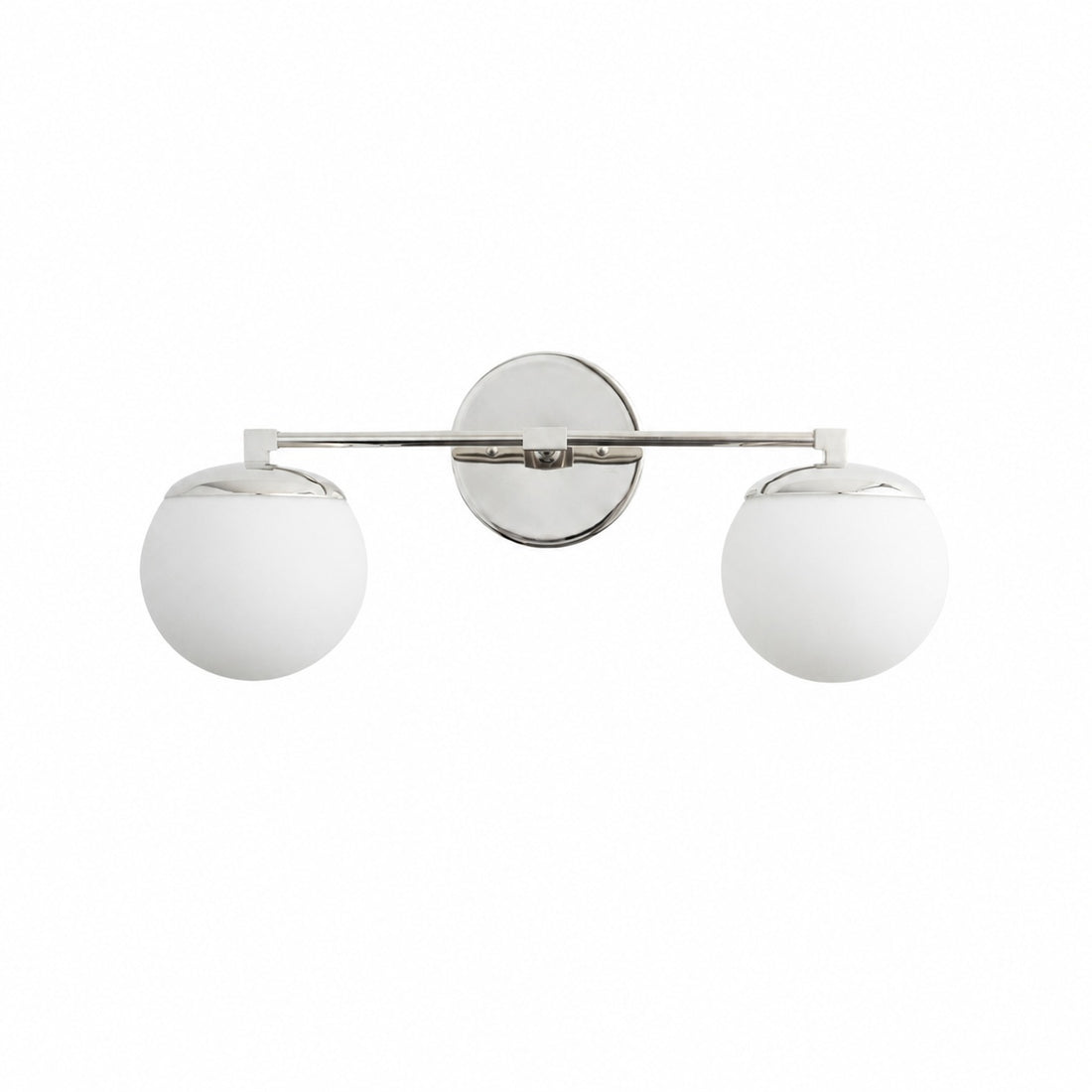 Glorica Glass Vanity Light - Art Deco Brass Wall Globe Fixture Modern