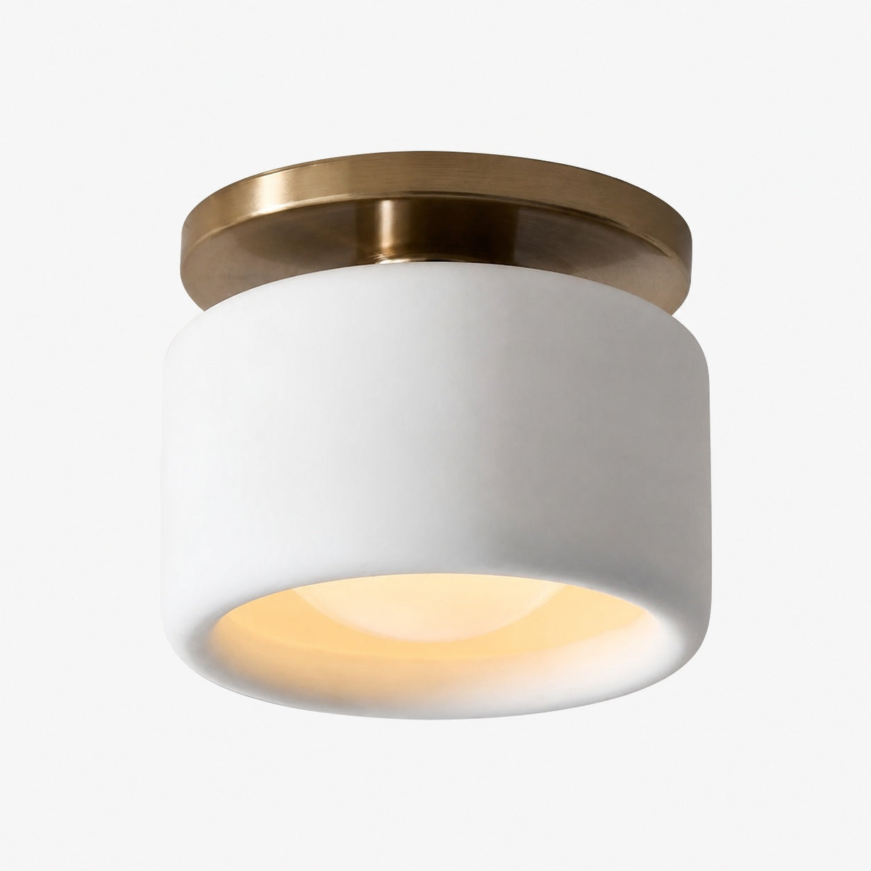 Cerova Modern Porcelain Flush Mount Ceiling Light– Elegant Ivory Shade