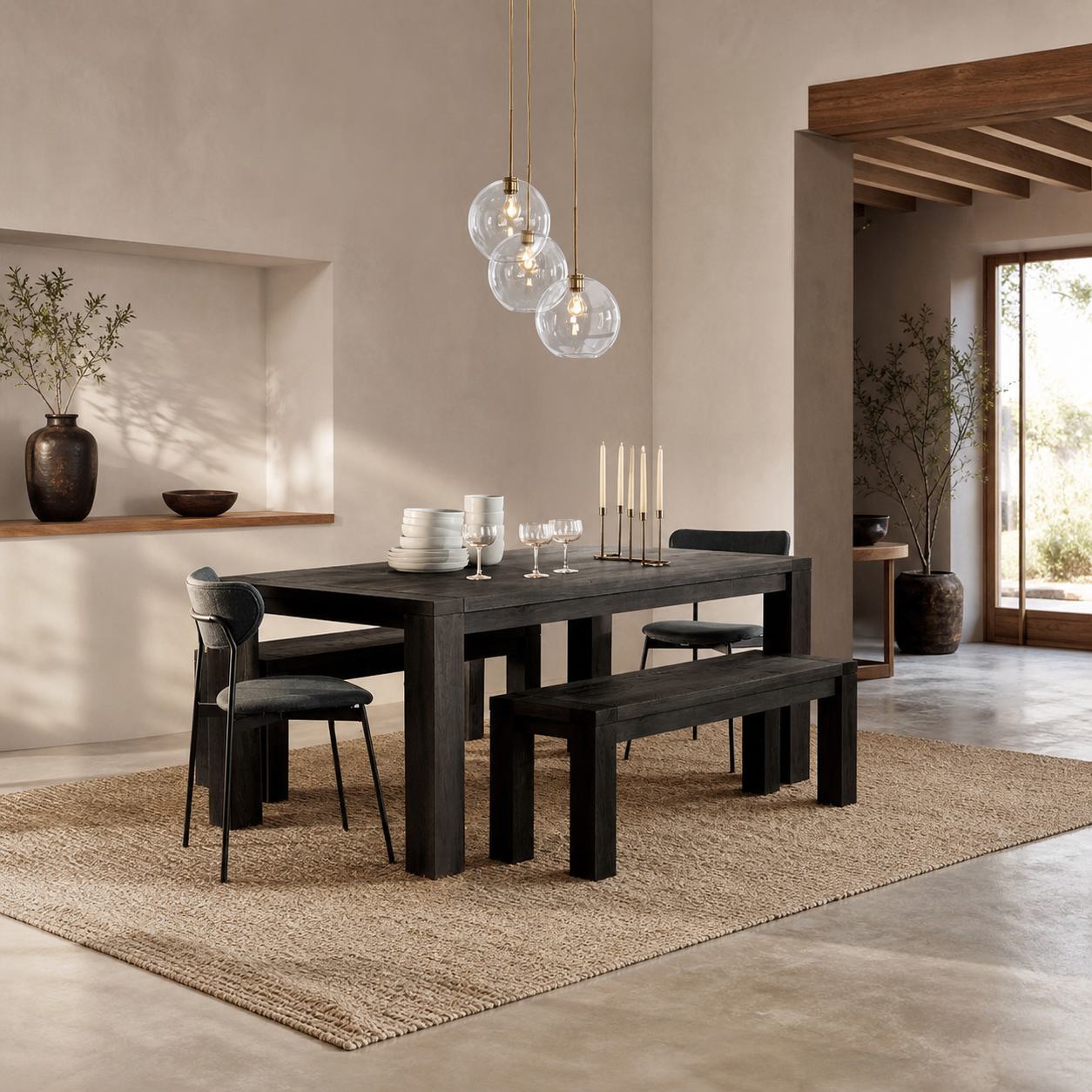 Selvion Minimalist Crystal Chandelier - Handcrafted Glass Sculptural Lighting Fixture