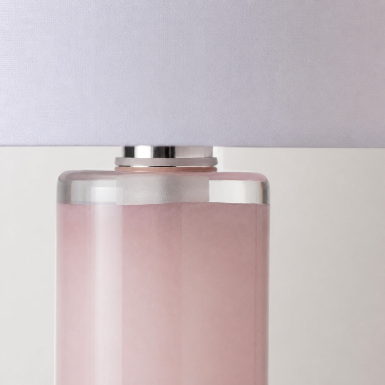 Savara Minimalist Table Lamp - Clean Glass Form with Fabric Shade for Bedrooms