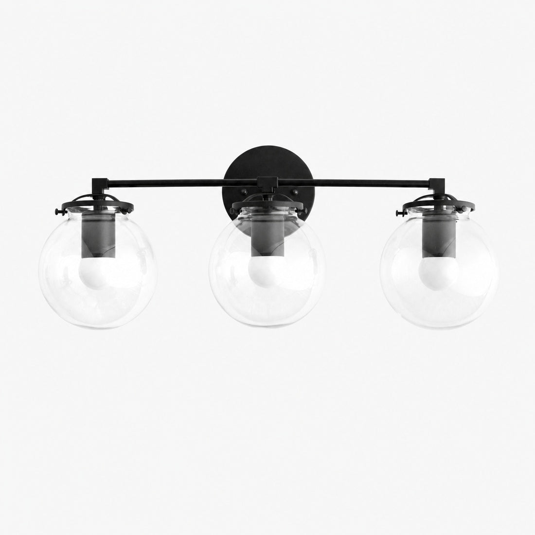 Glorica Glass 3 Shade Globe Vanity Light - Soft Bathroom Light Fixture