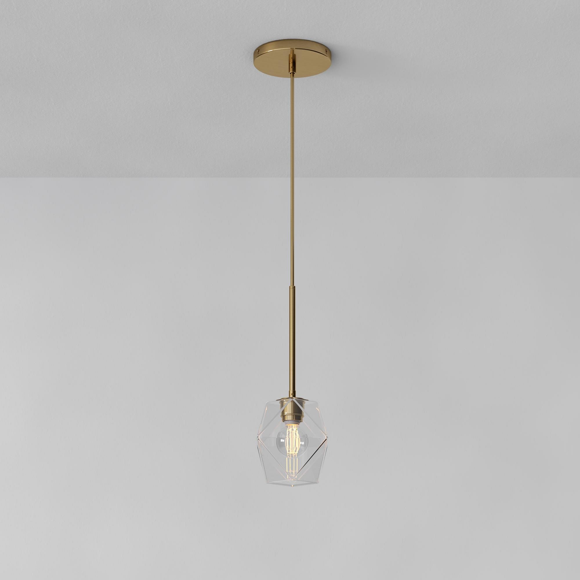 Talvior Faceted Pendant Light – Adjustable Glass Light Fixture