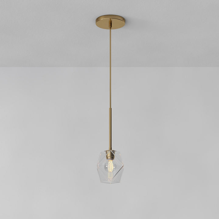 Talvior Faceted Pendant Light – Adjustable Glass Light Fixture