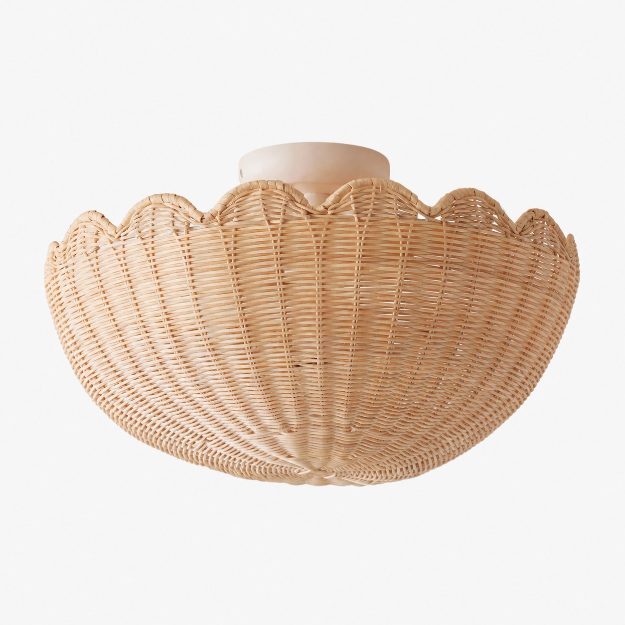 Olvara Rattan Bubble Flush Mount - Chic Ceiling Lamp for Home
