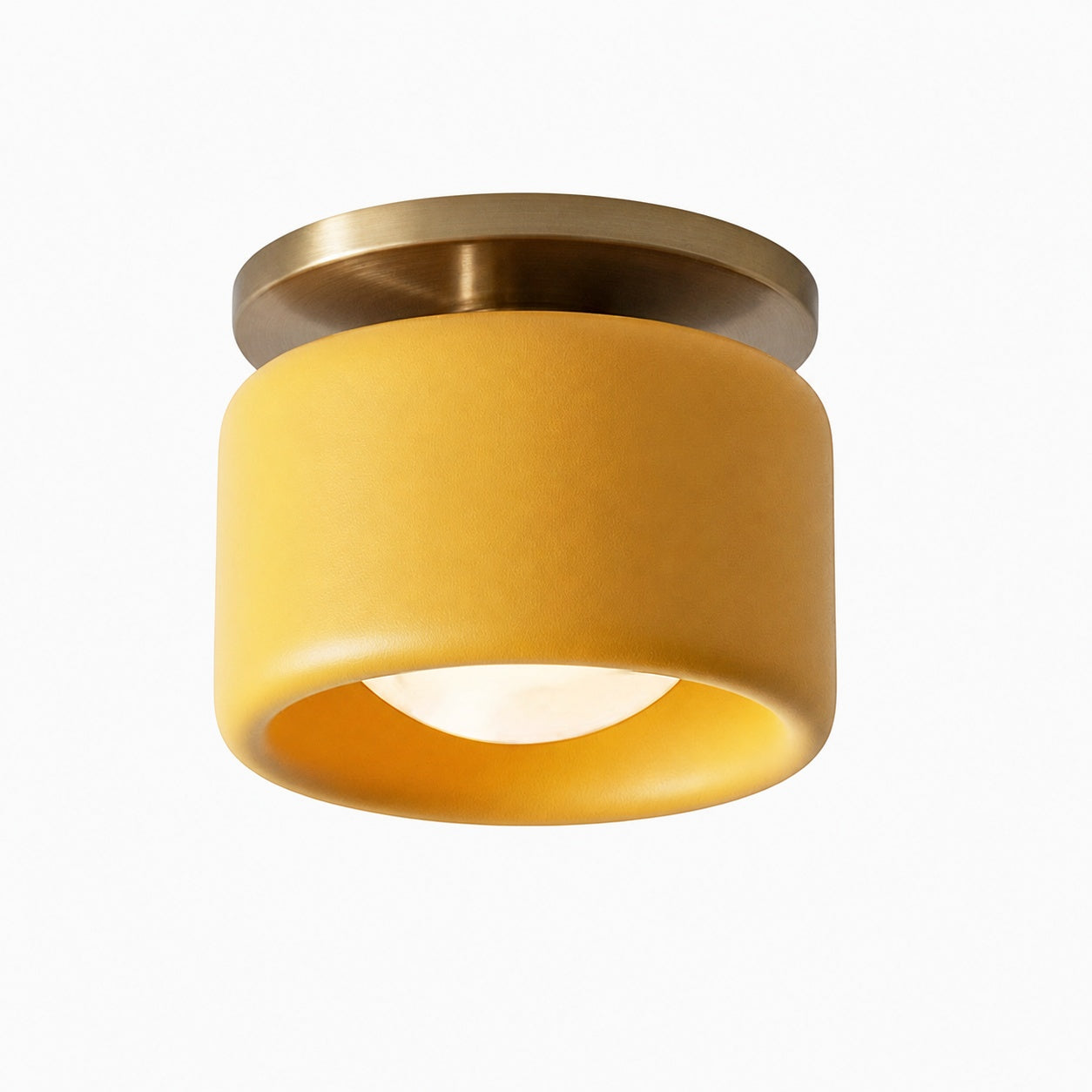 Cerova Modern Porcelain Flush Mount Ceiling Light– Elegant Ivory Shade