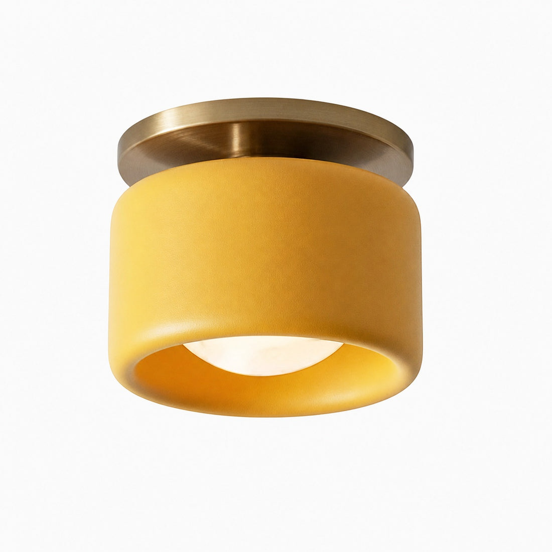 Cerova Modern Porcelain Flush Mount Ceiling Light– Elegant Ivory Shade