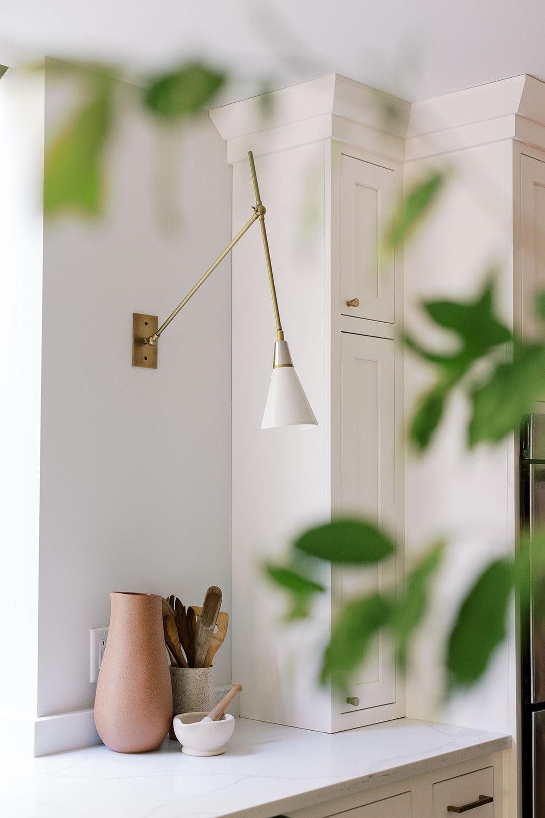 Vintage Metal Adjustable Swing Arm Wall Lamp