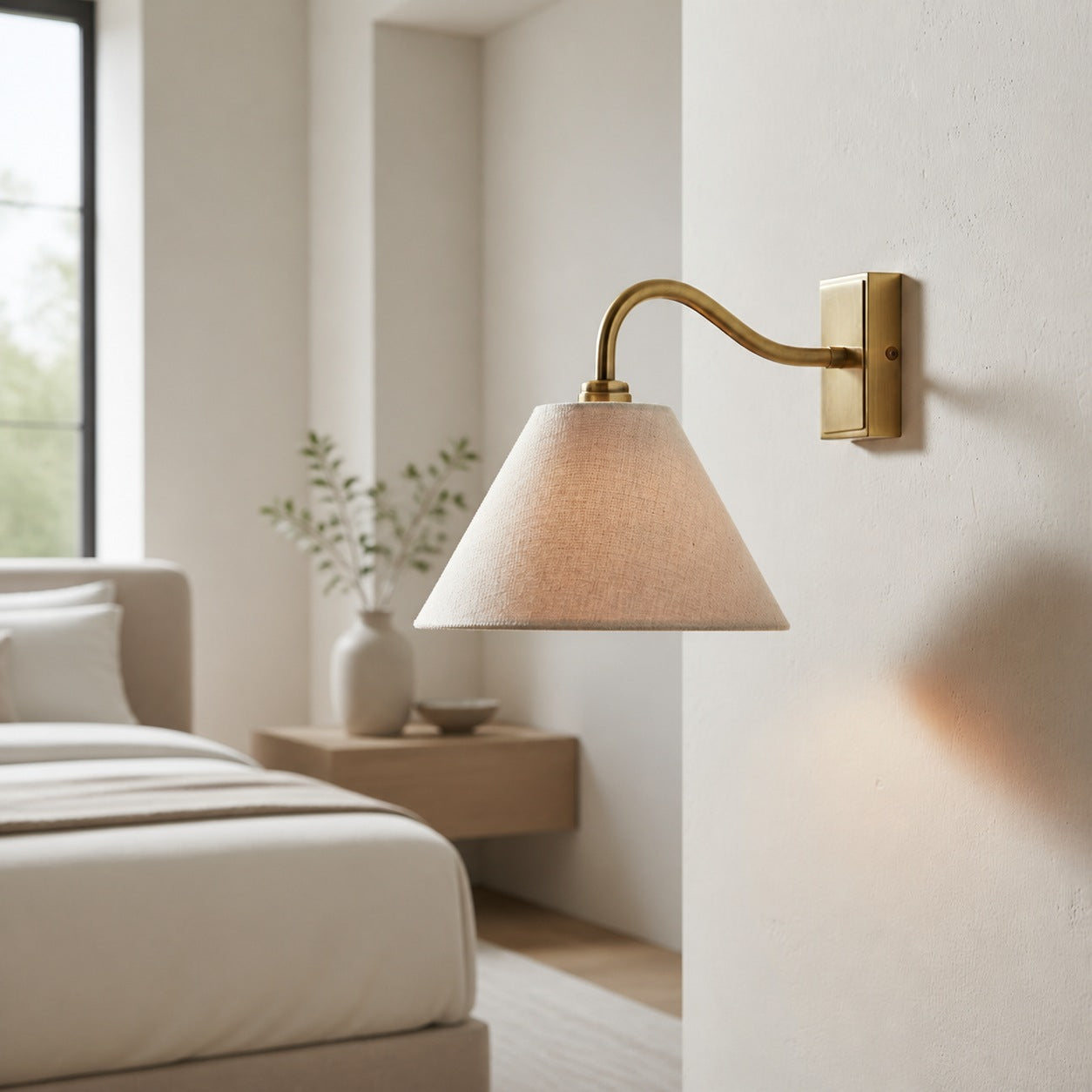 Lumweve Wall Light - Pleated Look Shade Refined Sconce for Corridor and Study