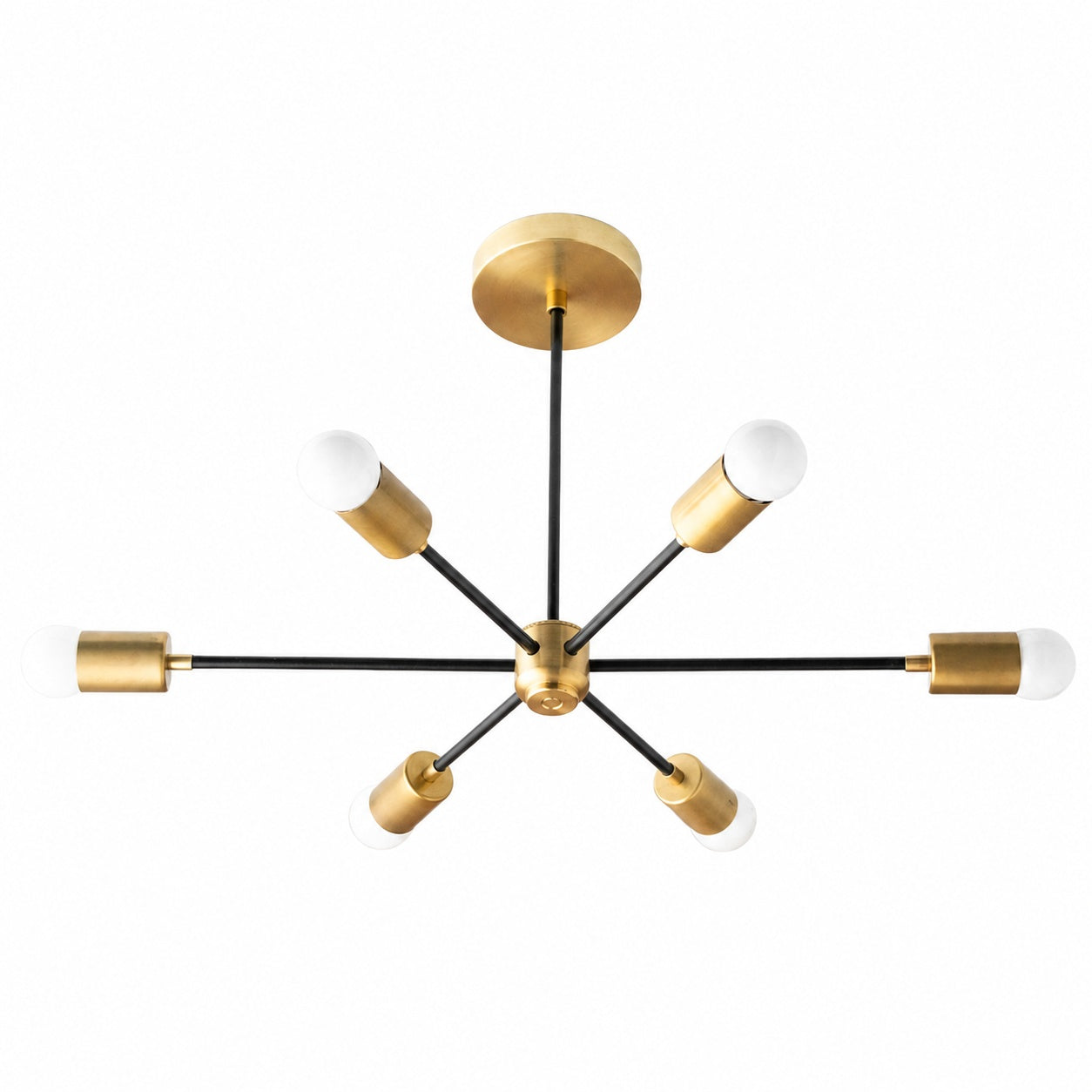 Mobilux Line Mid Century Modern Chandelier - 6 Heads Hanging Ceiling Light