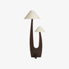 Cordove Arc Floor Lamp – Modern Organic Solid Wood & Fabric for Living Rooms