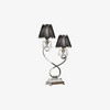 Talonis Double Table Lamp – Dual Shades and Metal Base for Bedroom and Living Room