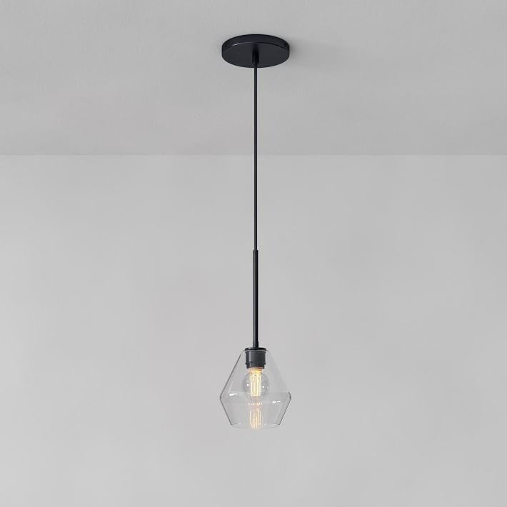 Merin Transparent Glass Sculpture Geometric Chandelier