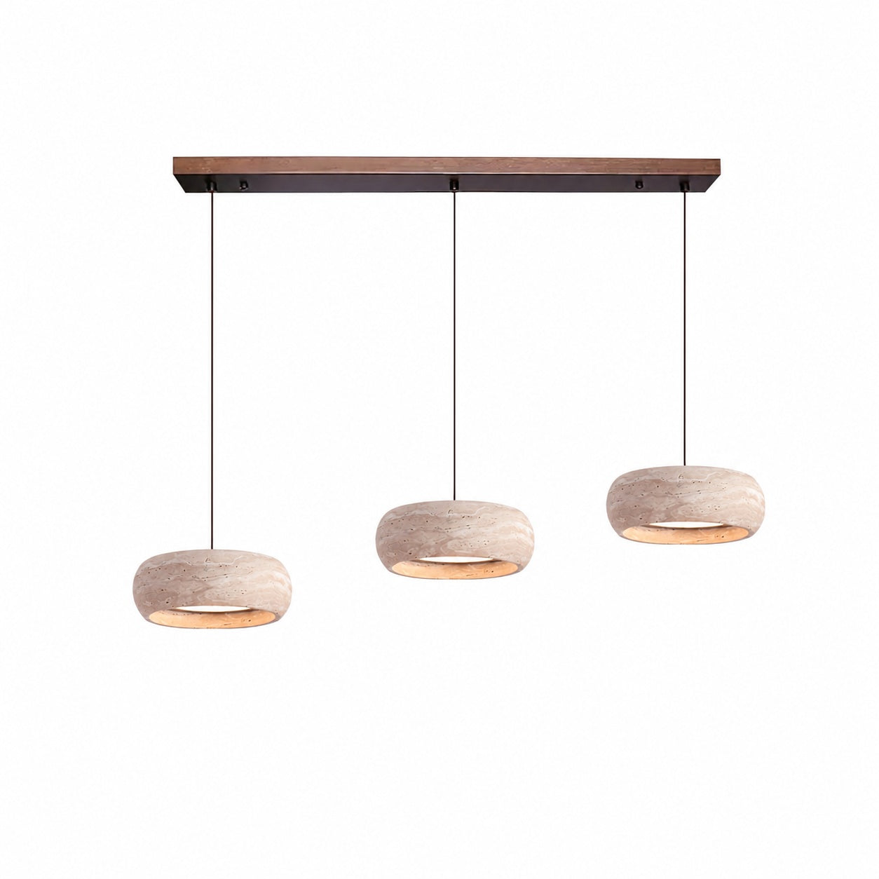 Travertine Drum Pendant Lamp