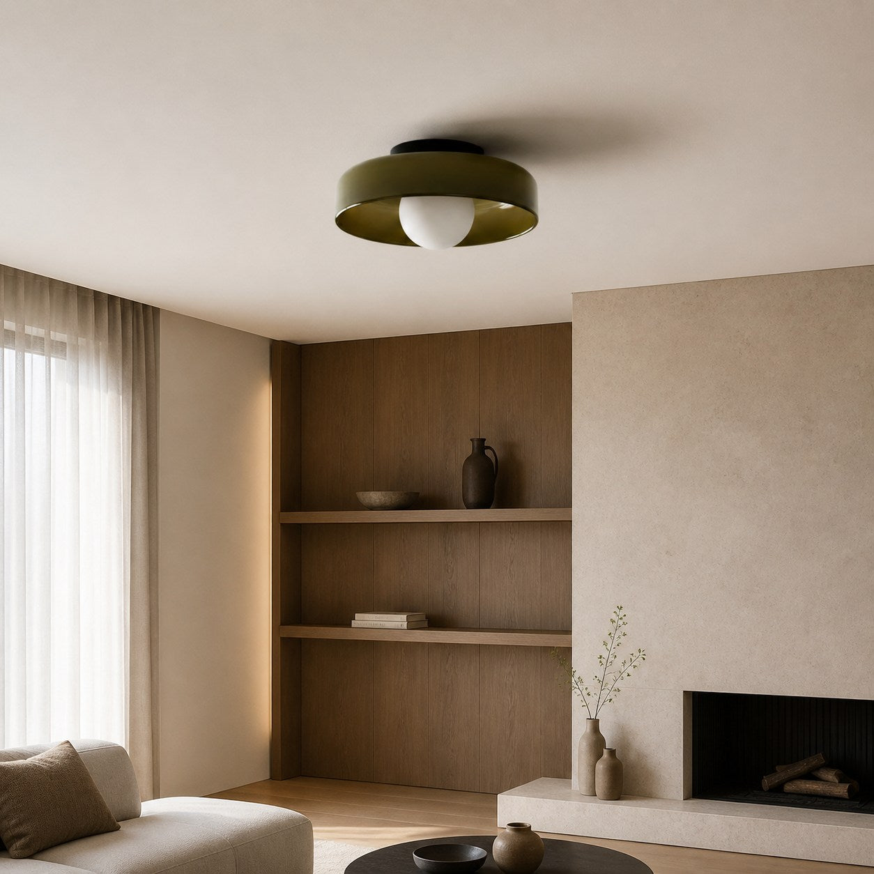 Glasenti Halo Disc Orb Ceiling Lamp Wall Lamp – Modern Sculptural Lighting for Living Spaces N33
